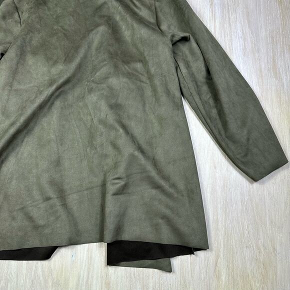 Philosophy Faux Suede Microfiber Cascade Lapel Waterfall Open Front Jacket 1X - Picture 8 of 16